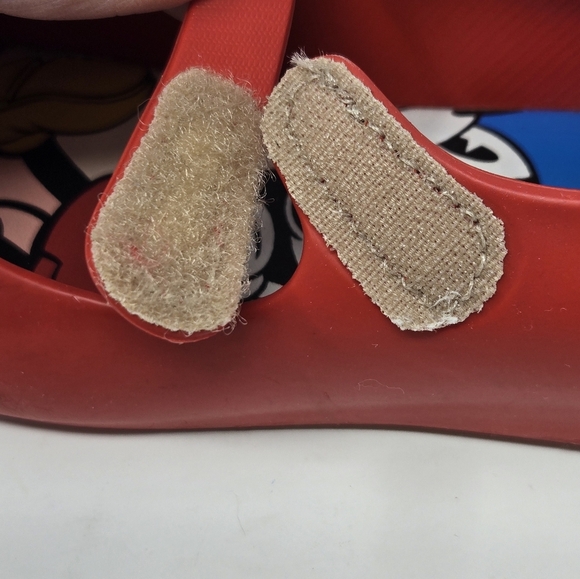 MINI MELISSA RUBBER MARY JANE MICKEY & MINNIE MOUSE RED SHOES EARS GIRLS SIZE 10 - Picture 9 of 16